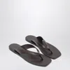 A.emery The Kinto Sandals Dark Brown In Leather In Black