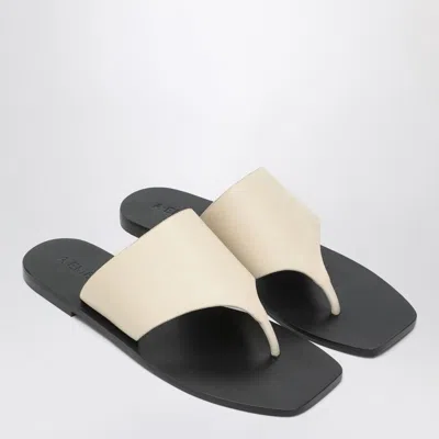 A.emery The Paton Sandals Ivory In Leather In White/black