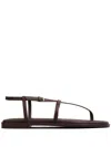A.emery Thong Strap Sandals With Buckle-fastening Ankle Strap In Brown