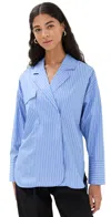 A.emery A. Emery Agnes Wrap Shirt Cornflower Stripe In Cornflower Stripe