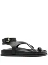 A.emery 'jalen Slim' Black Sandals With Criss-crossed Straps And Buckle Closure In Black