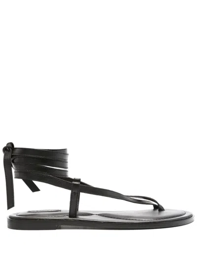 A.emery Elliot Leather Sandals In Black