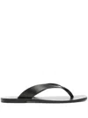 A.emery 10mm Kinto Leather Flip Flops In Black