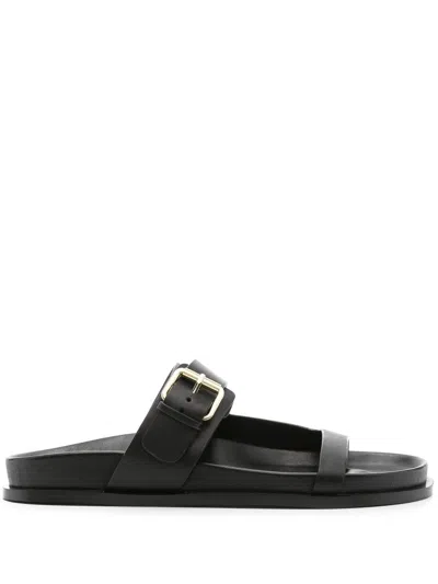 A.EMERY BLACK THE PRINCE LEATHER SANDALS