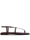 A.emery Thong Strap Sandals With Buckle-fastening Ankle Strap In Brown