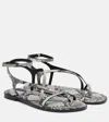 A.emery Edna Snake-effect Leather Sandals