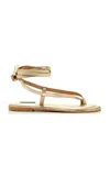 A.emery Elliot Leather Wrap Sandals In Gold