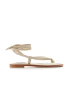 A.emery Elliot Leather Wrap Sandals In Off White