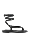 A.emery The Heidi Sandals Dark Brown In Leather In Black