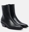 A.emery Hudson Leather Ankle Boots In Black