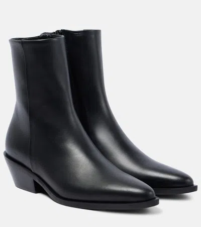 A.emery Hudson Leather Ankle Boots In Black