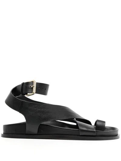 A.EMERY JALEN FLAT LEATHER SANDALS
