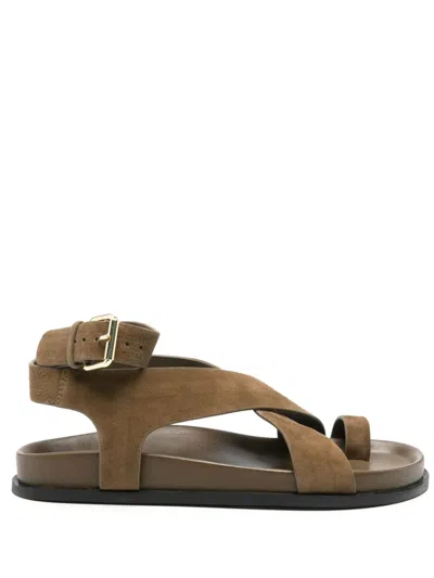 A.emery 20mm Jalen Leather Sandals In Dark Green