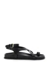 A.emery 'jalen Slim' Black Sandals With Criss-crossed Straps And Buckle Closure
