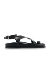 A.emery Jalen Slim Leather Sandals In Black