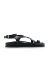A.emery 'jalen Slim' Black Sandals With Criss-crossed Straps And Buckle Closure In Black