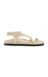 A.emery Jalen Slim Leather Sandals In Ivory