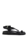 A.emery 'jalen Slim' Black Sandals With Criss-crossed Straps And Buckle Closure In Black