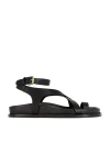 A.emery 'jalen Slim' Black Sandals With Criss-crossed Straps And Buckle Closure In Black
