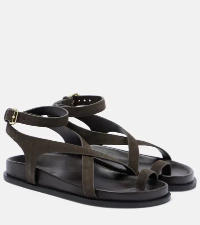 A.emery 20mm Jalen Leather Sandals In Dark Brown