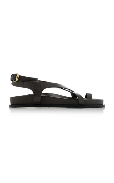 A.emery Jalen Slim Suede Sandals In Grey