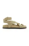 Shop A.emery Jalen Suede Sandals In Ivory