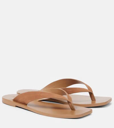 A.emery Kinto Leather Thong Sandals In Brown