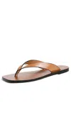 A.emery The Kinto Sandals Brown In Leather In Deep Tan