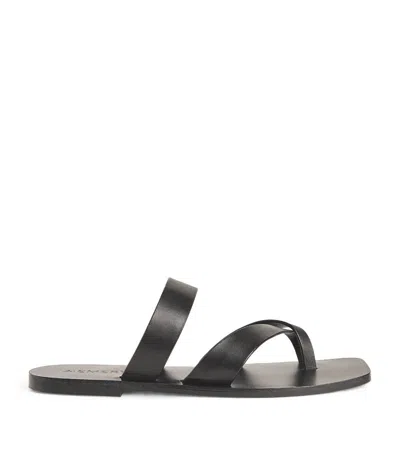 A.emery Leather Jalen Slim Sandals In Black