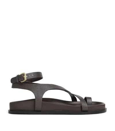 A.emery A. Emery Leather Jalen Slim Sandals In Grey