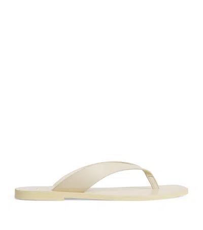 A.emery A. Emery Leather Kinto Flip Flops In White