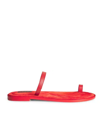 A.emery Turi Leather Sandals In Red