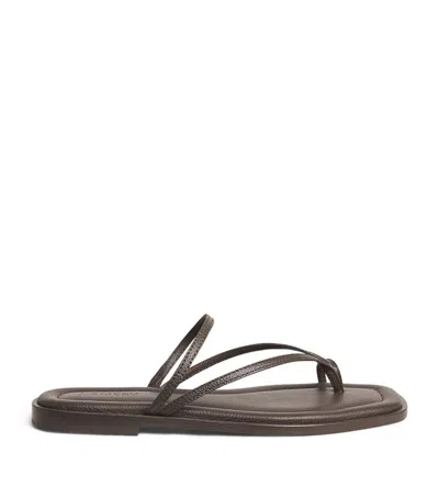A.emery A. Emery Leather Turner Sandals In Grey