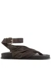A.emery A. Emery Mantei Sandals Mulch Suede In Brown