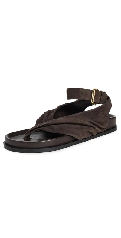 A.emery A. Emery Mantei Sandals Mulch Suede In Brown