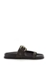 A.emery 'prince' Brown Sandals With Buckle Closure