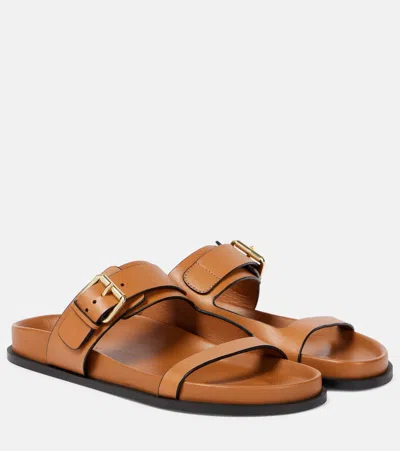 A.EMERY A. EMERY PRINCE LEATHER SLIDES