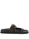 A.emery 'prince' Brown Sandals With Buckle Closure