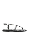 A.emery Edna Snake-effect Leather Sandals