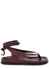 A.emery 10mm Shel Leather Sandals In Maroon