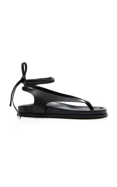 A.emery Black The Shell Leather Sandals