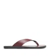 A.emery A. Emery Suede Flora Flip Flops In Burgundy
