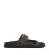 A.emery 'prince' Brown Sandals With Buckle Closure In Brown