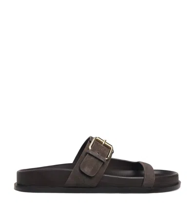 A.emery Suede Prince Sandals In Brown
