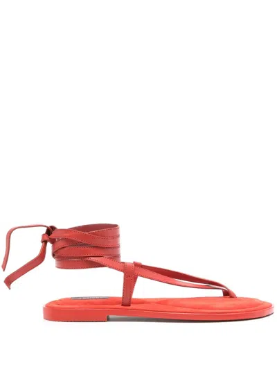 A.emery 10mm Elliot Suede Sandals In Red