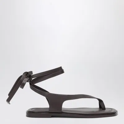 A.emery The Heidi Sandals Dark Brown In Leather