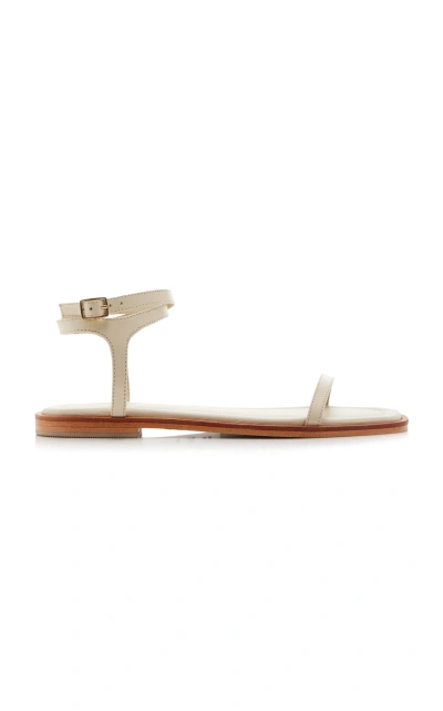 A.emery Viv Leather Sandals In Eggshell