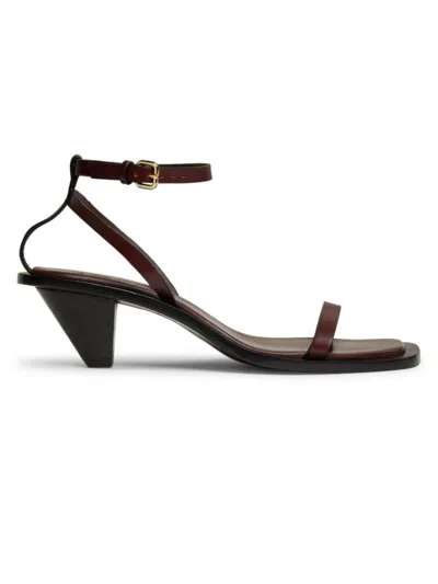 A.emery Irving Leather Sandals In Merlot