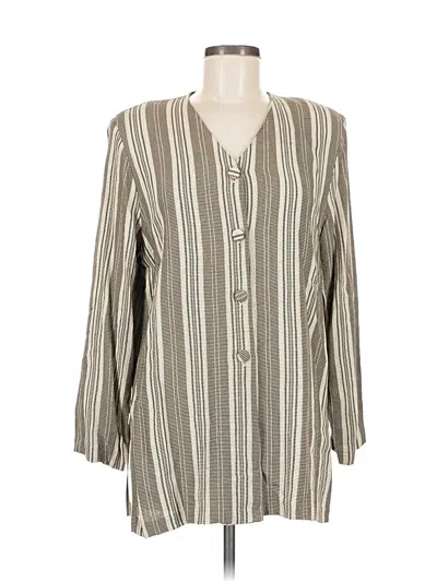 Pre-owned A Fine Line Long Sleeve Blouse In Gray