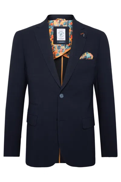 A Fish Named Fred Men's Small Bubble Blazer In Navy In Blue